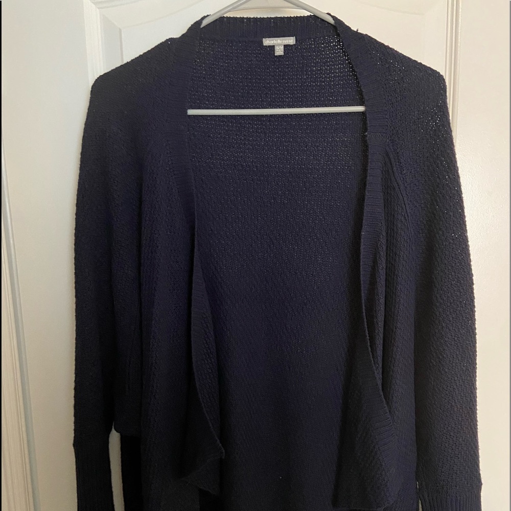 Charlotte Russe Navy Cardigan.